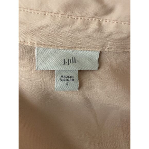 J Jill Salmon Button Front Tunic Blouse Lightweight 3/4 Sleeve Top Sz S (Flaw) - Picture 6 of 7